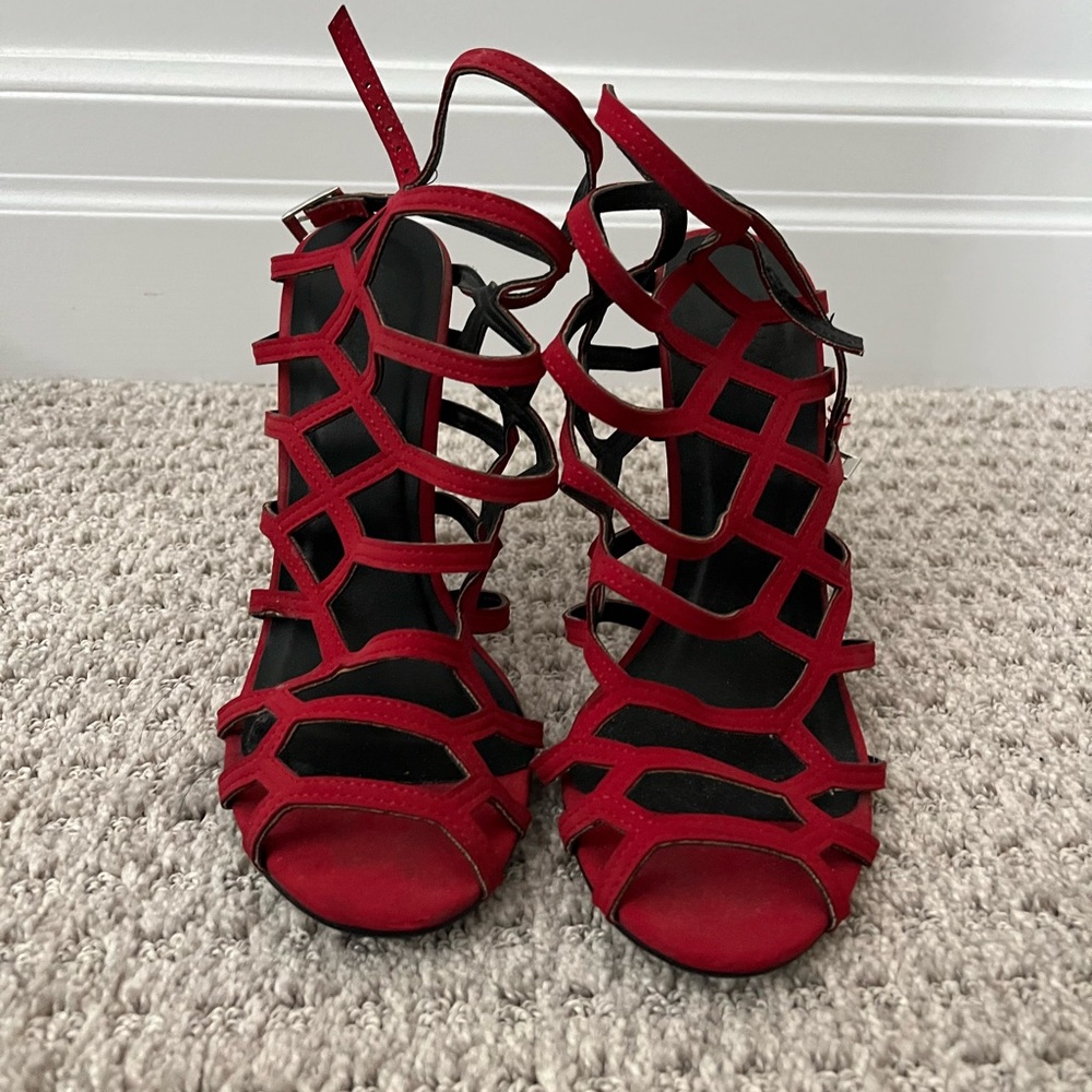 Charlotte Russe Red Cage Heels